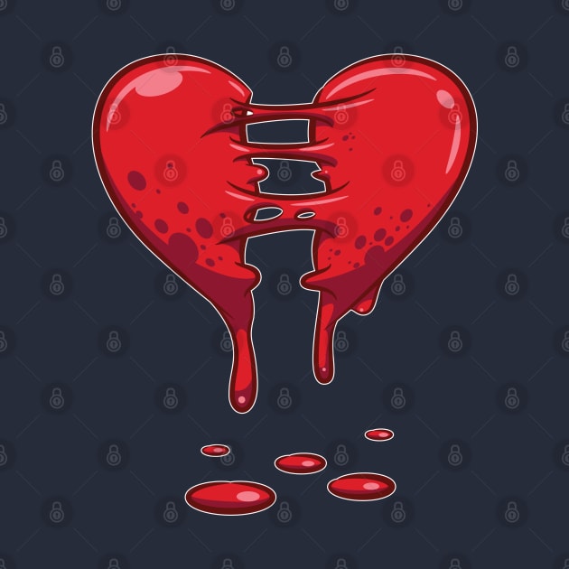 Dripping Broken Healing Heart Valentines Day by teeleoshirts