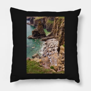 Cliffs between Barafundle Bay and Box Bay, Pembrokeshire Pillow