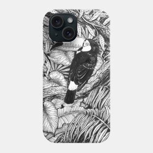 Toucan tropical garden Phone Case