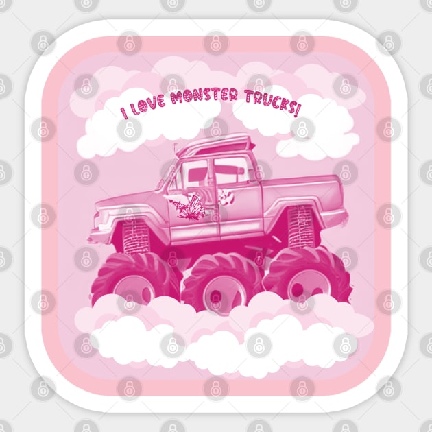 Version　Pink　Love　I　Version　Image　Love　I　Monster　Pink　Trucks　Monster　Trucks　Ima　Sticker　TeePublic