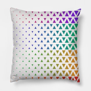 Rainbow gradient triangle pattern Pillow