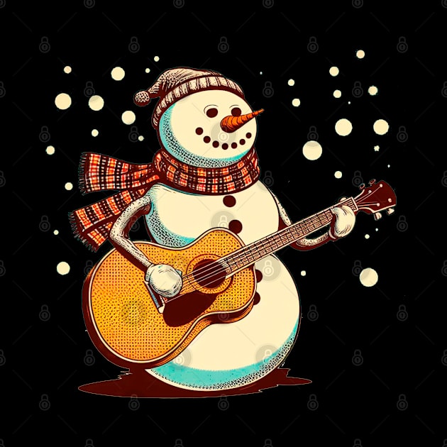 Hombre de nieve navideño con guitarra by TheGhostLagarto15