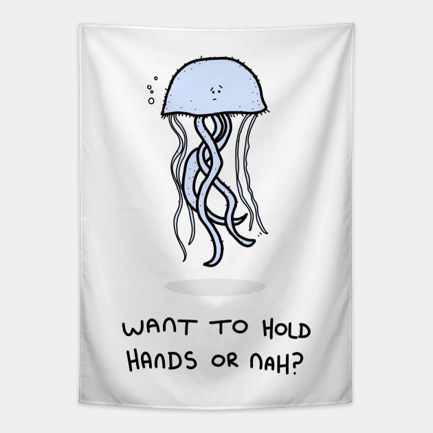Grumpy Jellyfish Tapestry by grumpyanimals