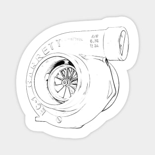 Turbocharger Wireframe Magnet