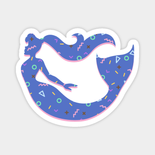 Tubular 90s Pattern Mermaid Magnet