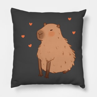 Cute capybara illustration Pillow