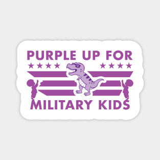 Purple Up For Military Kids Military Child Month dinosaur Magnet