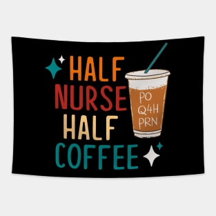 Half Nurse Half Coffee Tapestry