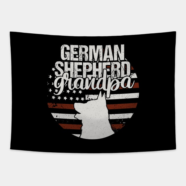 German Shepherd Grandpa Tapestry by Tesszero