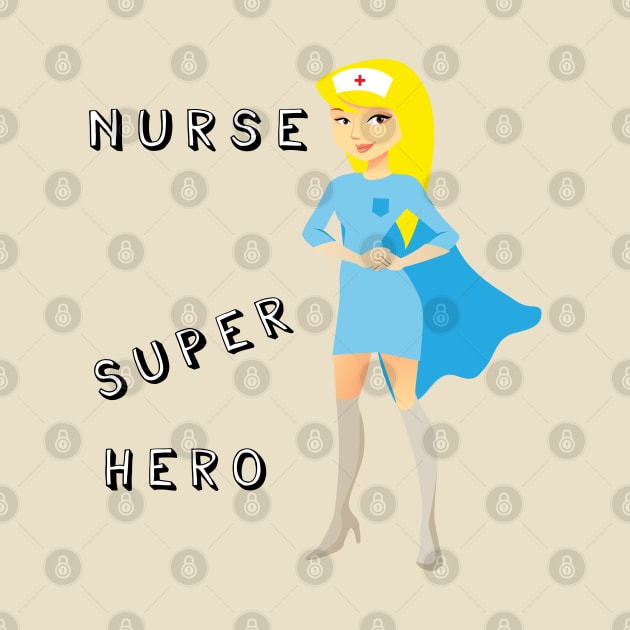 Nurse super hero - cartoon by grafart