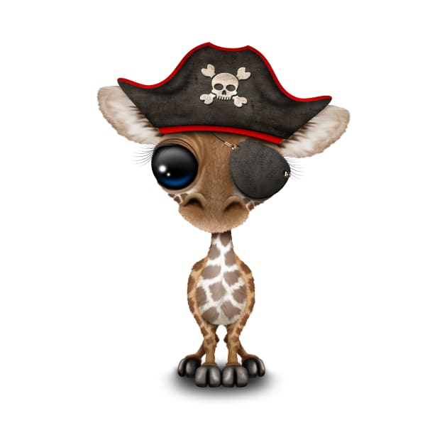 Cute Baby Giraffe Pirate by jeffbartels