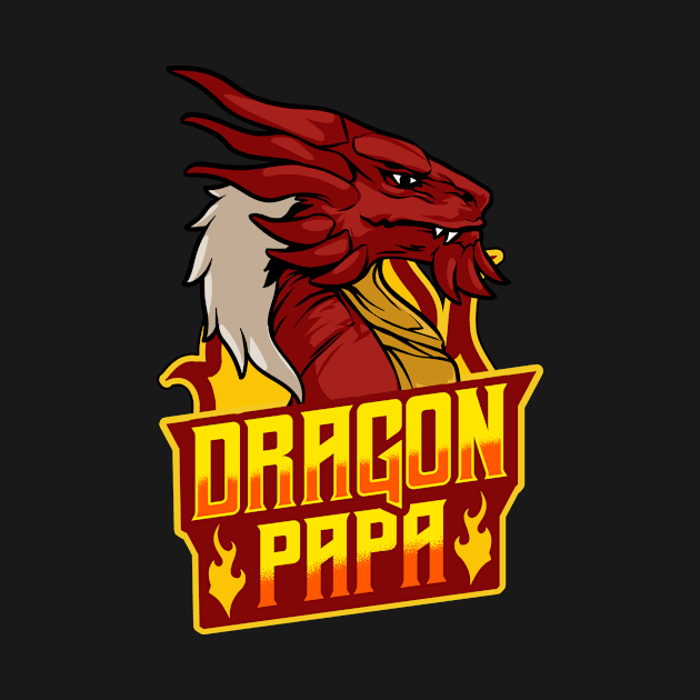 Awesome Dragon Papa Fearsome Dragon Fantasy Dad by theperfectpresents