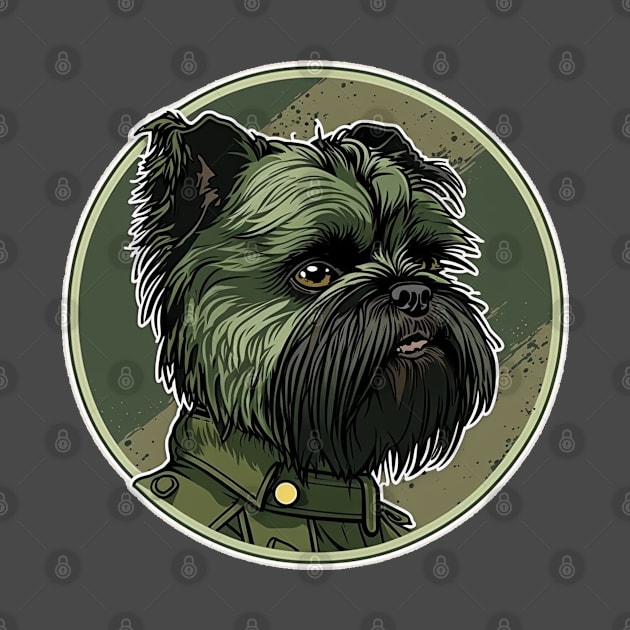 Affenpinscher Camouflage Motif by Mike O.