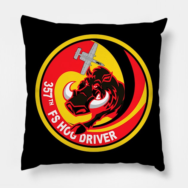 357th FS Hog Driver Pillow by MBK