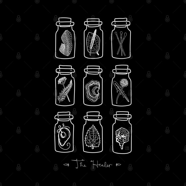 "The Healer's Apothecary" Curious Plant Magic Bottles by Boreal-Witch