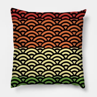 Retro Japanese Clouds Pattern RE:COLOR 08 Pillow