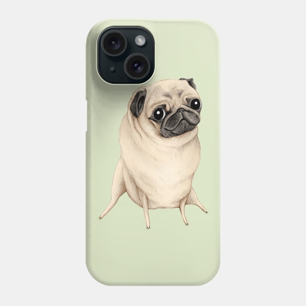 Sweet Fawn Pug Phone Case by Sophie Corrigan