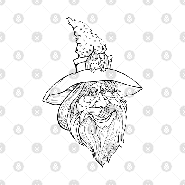 Old wizard from fairyland by Artist Natalja Cernecka