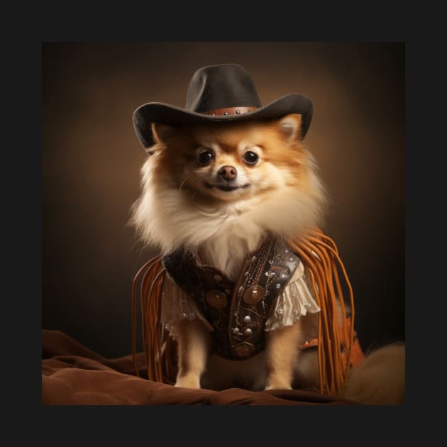 Cowboy Dog - Pomeranian by Merchgard