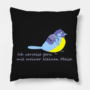 Journey with titmouse Pillow