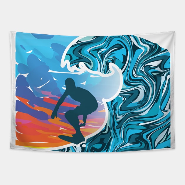 Surf Safari Tapestry by ICONZ80