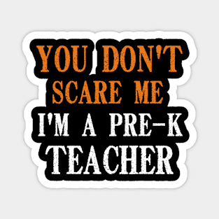 You Don't Scare Me I'm A Pre-K Teacher, Kindergarten Teacher Funny Halloween Gift Magnet