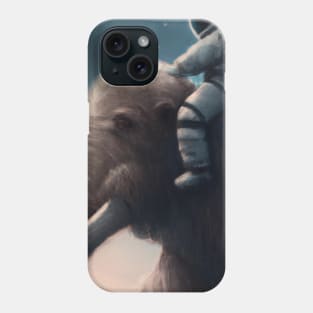 Astronaut Rides a Wooly Mammoth Phone Case