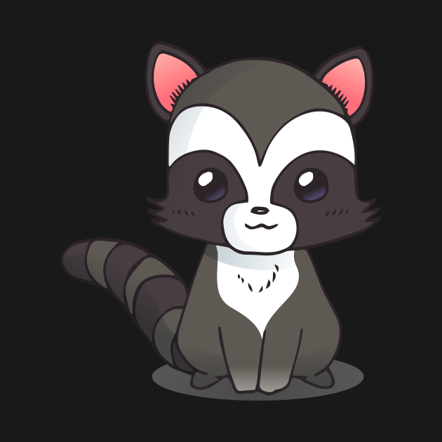 Discover Cute, Happy Racoon - Racoons - T-Shirt