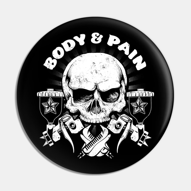 Body Paint Car Repair Pin by Black Tee Inc