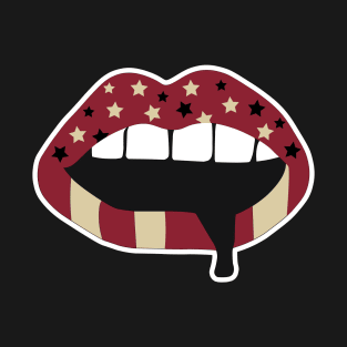 Red and Gold Lips T-Shirt