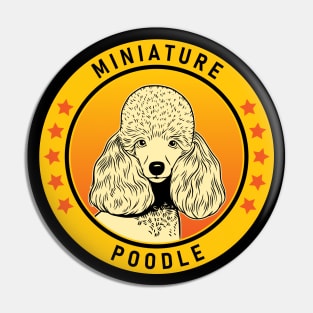 Miniature Poodle Dog Portrait Pin