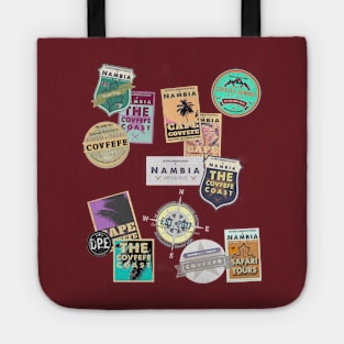 Souvenir Travel Stickers - Nambian roast colour Tote