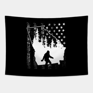 Georgia Bigfoot American Flag Tapestry