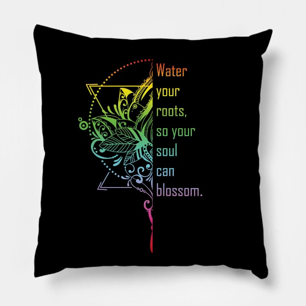 Lotus flower with wisdom Pillow by FK-UK