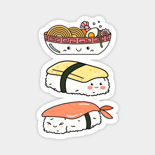 Cute Kawaii Ramen Nigiri Tamago Sushi Magnet