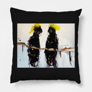 Black Cockatoos Pillow