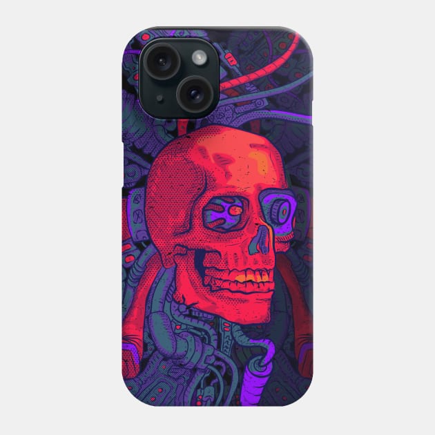 Computer Carbot Alien Skull Phone Case by TOKEBI