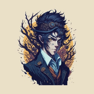 Steampunk Wizard: A Magical Anime Adventure T-Shirt