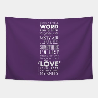 Love Lands Soft - Word Art Tapestry