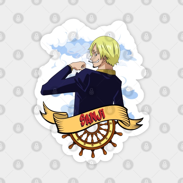 One piece anime - Vinsmoke Sanji Magnet by mounier