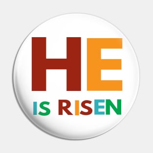 He Is Risen Cool Motivational Easter Christian Pin