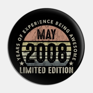 Born In May 2008 Vintage Sunset 12th Birthday All Original Pin