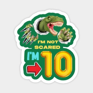 10th Birthday Dinosaur Magnet