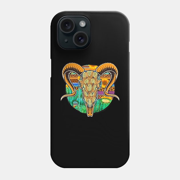 western longhorn skull Phone Case by Diannas