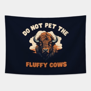 Do not pet the fluffy cows! American Bison Tapestry