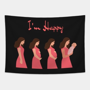 I'm Happy - I'm Pregnant Tapestry