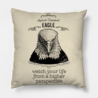 Spirit Animal - Eagle - black Pillow