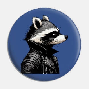 Cool Black Racoon Pin