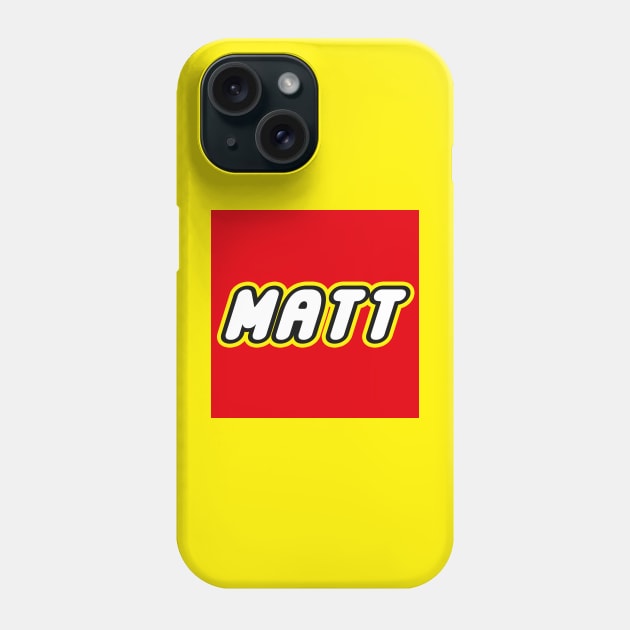 MATT - Personalized LEGO Name Phone Case by Rjay21