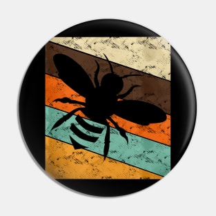 Colourful Retro Bee Pin